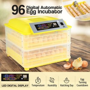 96 fully digital automatic egg incubator with digital displays and controllers