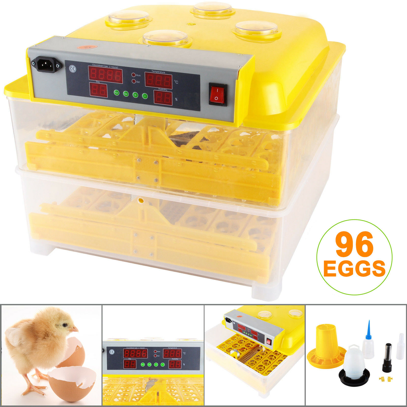 96 Brand new fully automated egg incubator with latest controllers