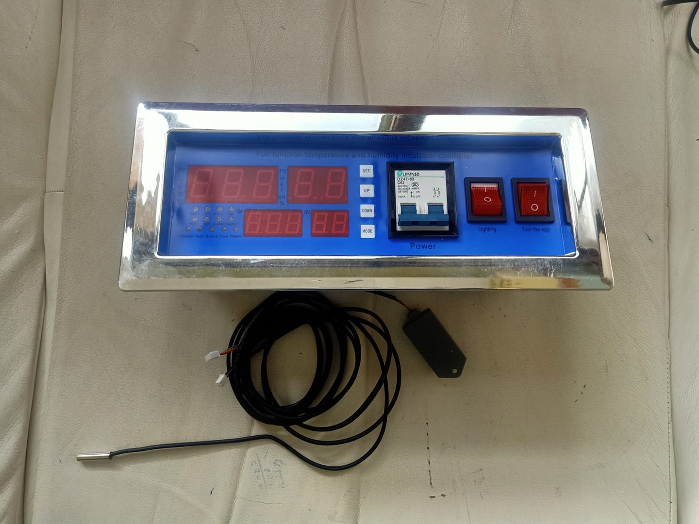 Egg incubator controller plus sensors